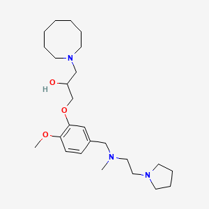 1-(Azocan-1-yl)-3-[2-methoxy-5-[[methyl(2-pyrrolidin-1-ylethyl)amino]methyl]phenoxy]propan-2-ol