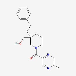 molecular formula C20H25N3O2 B5989704 [1-[(5-methyl-2-pyrazinyl)carbonyl]-3-(2-phenylethyl)-3-piperidinyl]methanol 