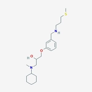 1-[Cyclohexyl(methyl)amino]-3-[3-[(3-methylsulfanylpropylamino)methyl]phenoxy]propan-2-ol