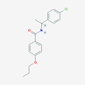 molecular formula C18H20ClNO2 B5989722 N-[1-(4-chlorophenyl)ethyl]-4-propoxybenzamide 