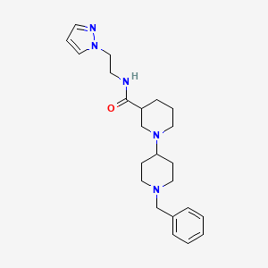 molecular formula C23H33N5O B5989733 1-(1-benzylpiperidin-4-yl)-N-(2-pyrazol-1-ylethyl)piperidine-3-carboxamide 