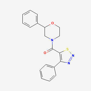 molecular formula C19H17N3O2S B5989754 (2-Phenylmorpholin-4-yl)(4-phenyl-1,2,3-thiadiazol-5-yl)methanone 