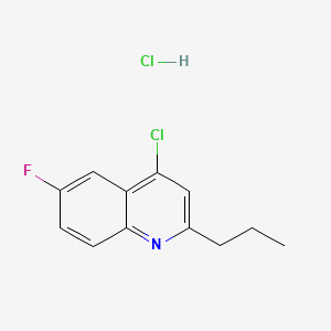 B598977 4-Chloro-6-fluoro-2-propylquinoline hydrochloride CAS No. 1204811-61-9
