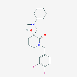 3-{[cyclohexyl(methyl)amino]methyl}-1-(3,4-difluorobenzyl)-3-hydroxy-2-piperidinone