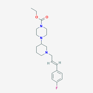 molecular formula C21H30FN3O2 B5989786 ethyl 4-{1-[(2E)-3-(4-fluorophenyl)-2-propen-1-yl]-3-piperidinyl}-1-piperazinecarboxylate 