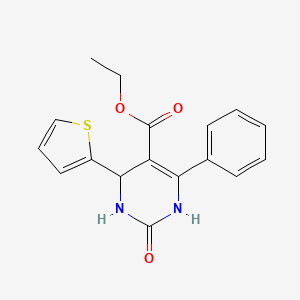 molecular formula C17H16N2O3S B5989790 ethyl 2-oxo-6-phenyl-4-thiophen-2-yl-3,4-dihydro-1H-pyrimidine-5-carboxylate 