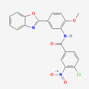 N-[5-(1,3-benzoxazol-2-yl)-2-methoxyphenyl]-4-chloro-3-nitrobenzamide