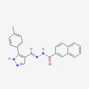 N'-{[3-(4-methylphenyl)-1H-pyrazol-4-yl]methylene}-2-naphthohydrazide