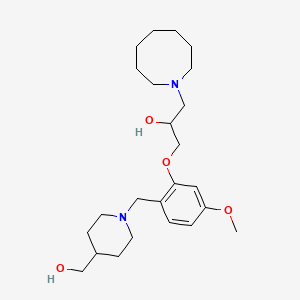 1-(Azocan-1-yl)-3-[2-[[4-(hydroxymethyl)piperidin-1-yl]methyl]-5-methoxyphenoxy]propan-2-ol