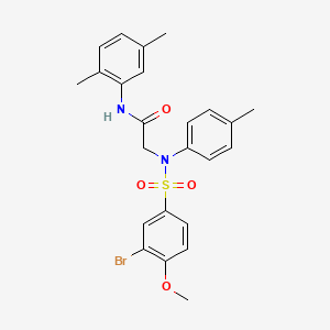 N~2~-[(3-bromo-4-methoxyphenyl)sulfonyl]-N~1~-(2,5-dimethylphenyl)-N~2~-(4-methylphenyl)glycinamide