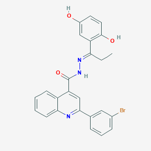 molecular formula C25H20BrN3O3 B5989837 2-(3-bromophenyl)-N'-[1-(2,5-dihydroxyphenyl)propylidene]-4-quinolinecarbohydrazide 