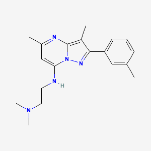 N-[2-(dimethylamino)ethyl]-3,5-dimethyl-2-(3-methylphenyl)pyrazolo[1,5-a]pyrimidin-7-amine