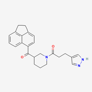 molecular formula C24H25N3O2 B5989888 1,2-dihydro-5-acenaphthylenyl{1-[3-(1H-pyrazol-4-yl)propanoyl]-3-piperidinyl}methanone 