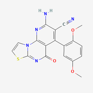 2-amino-4-(2,5-dimethoxyphenyl)-5-oxo-5H-pyrido[3,2-e][1,3]thiazolo[3,2-a]pyrimidine-3-carbonitrile