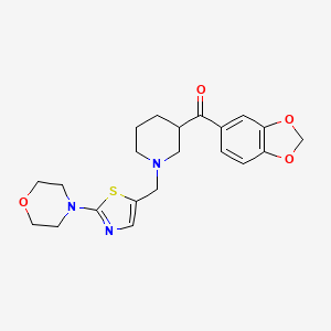 molecular formula C21H25N3O4S B5989904 1,3-Benzodioxol-5-yl-[1-[(2-morpholin-4-yl-1,3-thiazol-5-yl)methyl]piperidin-3-yl]methanone 