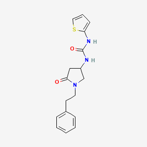 1-[5-Oxo-1-(2-phenylethyl)pyrrolidin-3-yl]-3-thiophen-2-ylurea