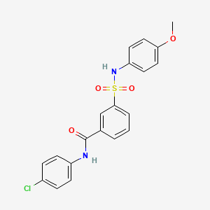 N-(4-chlorophenyl)-3-[(4-methoxyphenyl)sulfamoyl]benzamide