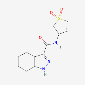 molecular formula C12H15N3O3S B5989967 N-(1,1-dioxido-2,3-dihydro-3-thienyl)-4,5,6,7-tetrahydro-2H-indazole-3-carboxamide 