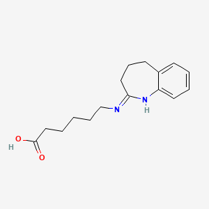 molecular formula C16H22N2O2 B5989989 6-(1,3,4,5-Tetrahydro-1-benzazepin-2-ylideneamino)hexanoic acid 