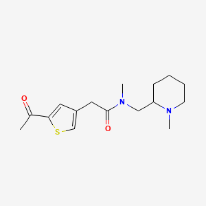 2-(5-acetyl-3-thienyl)-N-methyl-N-[(1-methyl-2-piperidinyl)methyl]acetamide trifluoroacetate