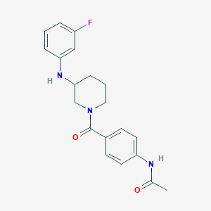 molecular formula C20H22FN3O2 B5990003 N-[4-({3-[(3-fluorophenyl)amino]-1-piperidinyl}carbonyl)phenyl]acetamide 