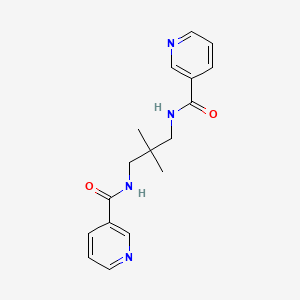 molecular formula C17H20N4O2 B5990012 N-[2,2-dimethyl-3-(pyridine-3-carbonylamino)propyl]pyridine-3-carboxamide 