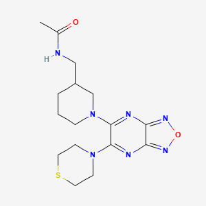 N-({1-[6-(4-thiomorpholinyl)[1,2,5]oxadiazolo[3,4-b]pyrazin-5-yl]-3-piperidinyl}methyl)acetamide