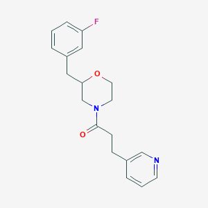 2-(3-fluorobenzyl)-4-[3-(3-pyridinyl)propanoyl]morpholine