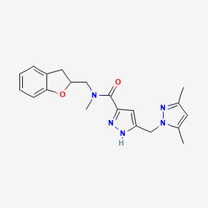 N-(2,3-dihydro-1-benzofuran-2-ylmethyl)-5-[(3,5-dimethylpyrazol-1-yl)methyl]-N-methyl-1H-pyrazole-3-carboxamide