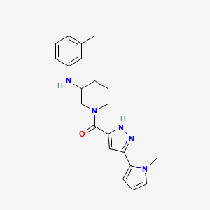 [3-(3,4-dimethylanilino)piperidin-1-yl]-[3-(1-methylpyrrol-2-yl)-1H-pyrazol-5-yl]methanone