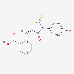 2-{[3-(4-fluorophenyl)-4-oxo-2-thioxo-1,3-thiazolidin-5-ylidene]methyl}benzoic acid