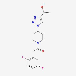 molecular formula C17H20F2N4O2 B5990092 1-(1-{1-[(2,5-difluorophenyl)acetyl]-4-piperidinyl}-1H-1,2,3-triazol-4-yl)ethanol 