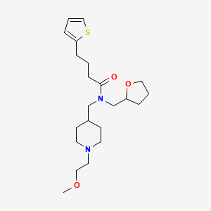 N-{[1-(2-methoxyethyl)-4-piperidinyl]methyl}-N-(tetrahydro-2-furanylmethyl)-4-(2-thienyl)butanamide