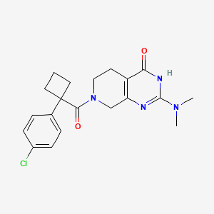 molecular formula C20H23ClN4O2 B5990105 7-{[1-(4-chlorophenyl)cyclobutyl]carbonyl}-2-(dimethylamino)-5,6,7,8-tetrahydropyrido[3,4-d]pyrimidin-4(3H)-one 