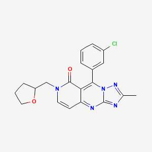 9-(3-chlorophenyl)-2-methyl-7-(tetrahydrofuran-2-ylmethyl)pyrido[4,3-d][1,2,4]triazolo[1,5-a]pyrimidin-8(7H)-one