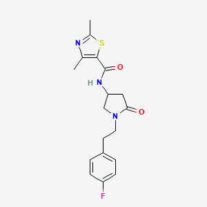 N-{1-[2-(4-fluorophenyl)ethyl]-5-oxo-3-pyrrolidinyl}-2,4-dimethyl-1,3-thiazole-5-carboxamide