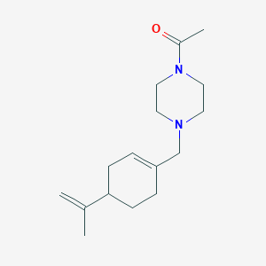 1-[4-[(4-Prop-1-en-2-ylcyclohexen-1-yl)methyl]piperazin-1-yl]ethanone