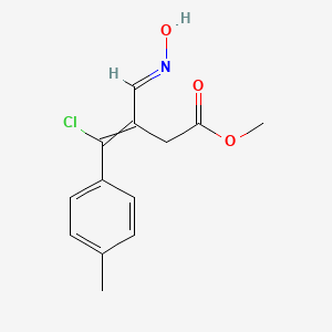 molecular formula C13H14ClNO3 B5990141 methyl 4-chloro-3-[(E)-hydroxyiminomethyl]-4-(4-methylphenyl)but-3-enoate 