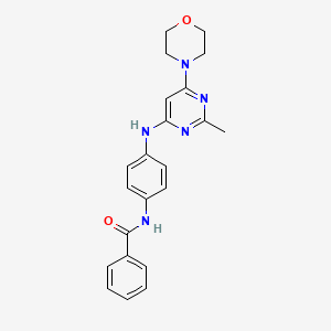 molecular formula C22H23N5O2 B5990167 N-(4-{[2-METHYL-6-(MORPHOLIN-4-YL)PYRIMIDIN-4-YL]AMINO}PHENYL)BENZAMIDE 