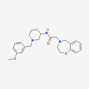 2-(3,5-dihydro-2H-1,4-benzoxazepin-4-yl)-N-[1-[(3-methoxyphenyl)methyl]piperidin-3-yl]acetamide