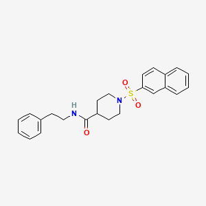 1-naphthalen-2-ylsulfonyl-N-(2-phenylethyl)piperidine-4-carboxamide