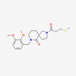 7-(2,3-dimethoxybenzyl)-2-[3-(methylthio)propanoyl]-2,7-diazaspiro[4.5]decan-6-one