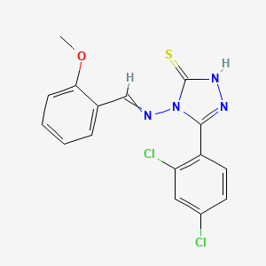 5-(2,4-dichlorophenyl)-4-[(2-methoxybenzylidene)amino]-4H-1,2,4-triazole-3-thiol