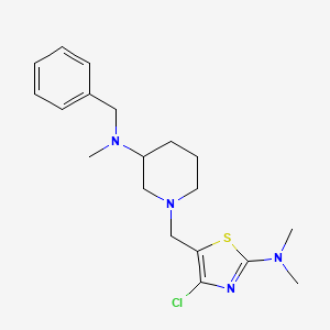 molecular formula C19H27ClN4S B5990265 N-benzyl-1-{[4-chloro-2-(dimethylamino)-1,3-thiazol-5-yl]methyl}-N-methyl-3-piperidinamine 