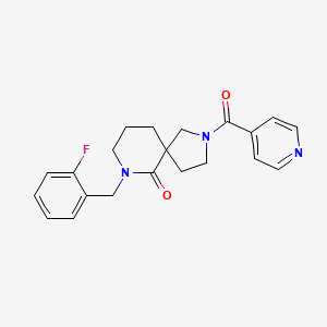 7-(2-fluorobenzyl)-2-isonicotinoyl-2,7-diazaspiro[4.5]decan-6-one