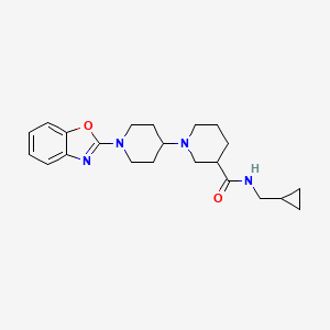 molecular formula C22H30N4O2 B5990275 1'-(1,3-benzoxazol-2-yl)-N-(cyclopropylmethyl)-1,4'-bipiperidine-3-carboxamide 