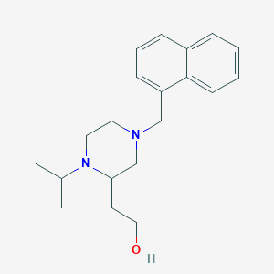 molecular formula C20H28N2O B5990276 2-[1-isopropyl-4-(1-naphthylmethyl)-2-piperazinyl]ethanol 