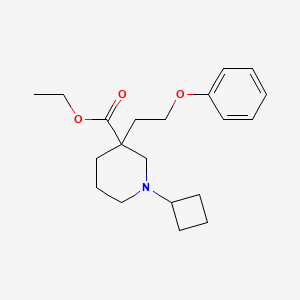 molecular formula C20H29NO3 B5990283 ethyl 1-cyclobutyl-3-(2-phenoxyethyl)-3-piperidinecarboxylate 