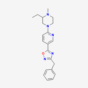 4-[5-(3-benzyl-1,2,4-oxadiazol-5-yl)-2-pyridinyl]-2-ethyl-1-methylpiperazine