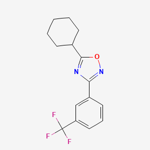 molecular formula C15H15F3N2O B5990307 5-cyclohexyl-3-[3-(trifluoromethyl)phenyl]-1,2,4-oxadiazole 